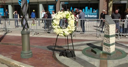 Boston Marathon bombing victims remembered in wreath-laying ceremony on Boylston Street