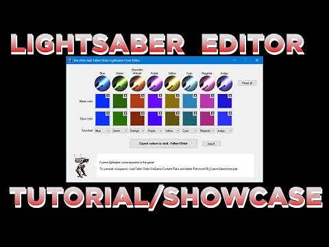 [Star Wars Jedi : Fallen Order] Lightsaber Color Editor Mod Showcase and Tutorial!!!!!!!!!