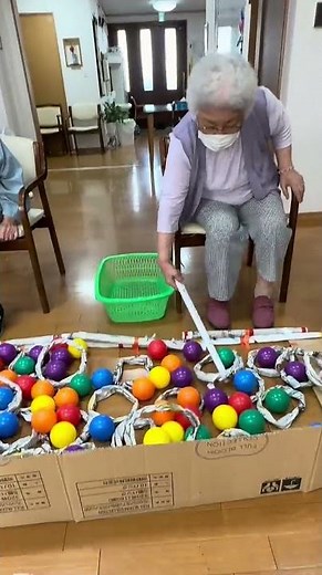 楽しいゲーム😊輪っかすくい⭕️#脳トレ #高齢者レク #認知症予防 #レク #shorts