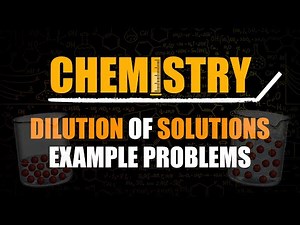 Dilution of Solutions Example Problems