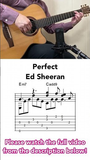 Perfect -Ed Sheeran No Barre Chord for beginners (Fingerstyle guitar with TABs)