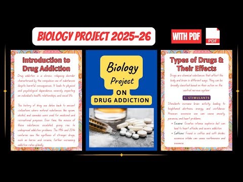 Drug Addiction Biology Project for Class 12 (2025) | Real Case Study & Complete File PDF