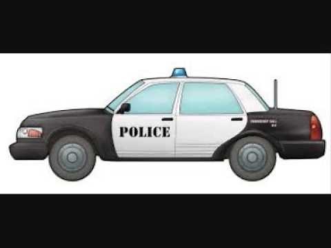 Police car sound effect loud siren and echo in the distance