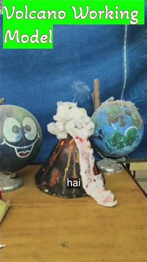 Volcano Working Model || Science Exhibition #scienceexhibitionmodel #shorts #science