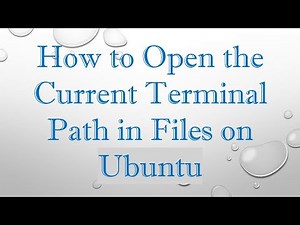 How to Open the Current Terminal Path in Files on Ubuntu