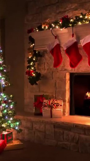 4K Holiday Fireplace Scene - 8 Hour Christmas Video Screensaver by Nature Relaxa Part 980tion™-008