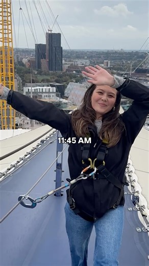 The views are still stunning, even when the skies aren’t. 🌧️ Plus, a little drizzle adds to the fun. Save this for your next rainy day activity. 🌦 | Up at The O2