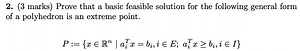 Prove that a basic feasible solution for the following general ... | Filo