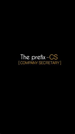 𝐚𝐧𝐬𝐡𝐢_𝐭𝐚 | The prefix - COMPANY SECRETARY ! • • • #motivation #companysecretary #luck #studygram #instagram #cs #instagram #dream #aim | Instagram