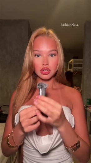 Soft Glam Look with Strapless Mini Dress