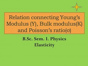Relation between young's modulus, modulus of rigidity and Poisson's ratio