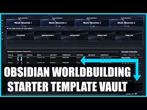 New Obsidian Worldbuilding Starter Template Vault
