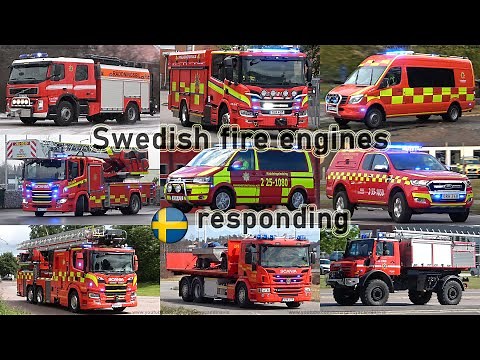 🚒 Swedish Fire Engines responding (collection)