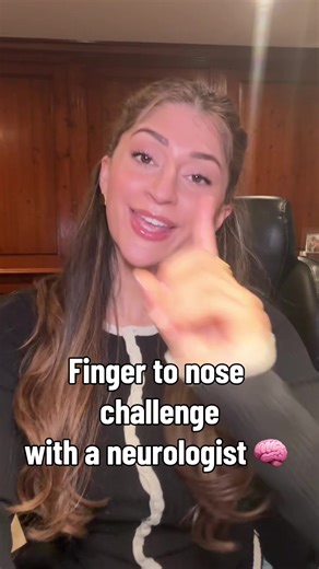 Touch your finger to your nose… now do it with your eyes closed. This simple bedside test helps neurologists assess: • Cerebellar coordination (how smoothly your brain controls movement) • Proprioception — your brain’s ability to know where your body is in space without looking If the brain’s coordination or sensory pathways aren’t working properly, you may see overshooting, tremor, or difficulty finding the target. Simple test. A lot of information about the brain. Educational only, not medical