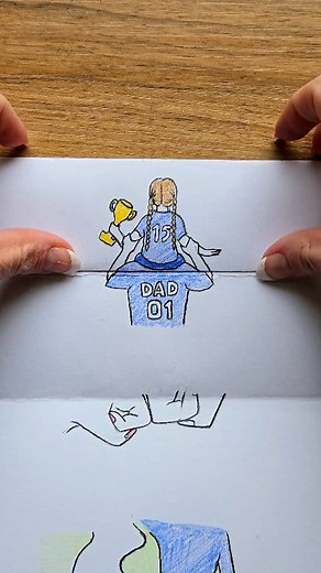 2.2M views · 4.9K reactions | Dad 﫶 #family #diy #card #dad #satisfying #drawing #cartoon #friendship #iloveyou #draw #paint | Eyeinspired | Facebook