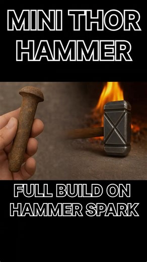 Mini Thor Hammer Forging 🔥🔨 | Full Build on HammerSpark Channel