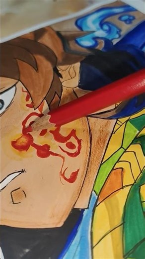 making giyu 🌊drawing using pencil colour✍🏻