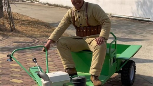 王有胜学会了开拖拉机