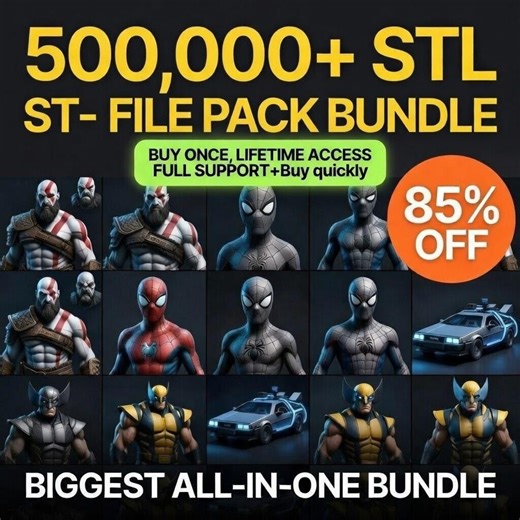 500k+ STL Files Pack, Stl Bundle Kratos Stl, Anime Stl, Wolverine Stl, Warhammer Stl,predator Stl, Delorean Stl, 3D Printer Figures Stl Pack - Etsy Australia