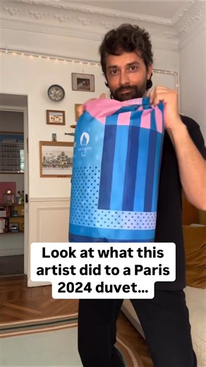 This is a really unique memento from the #ParisOlympics. 🤯 (🎥 IG/archiebows.officiel) | NBC Olympics & Paralympics