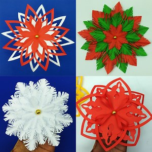 184K views · 11K reactions | Wow!! Wonderful Paper Snowflake Making Easy Tutorial With Color Paper - Christmas Tree Decorating Ideas With Snowflakes #Christmas #snowflake #decor | Origami Art & Crafts | Facebook