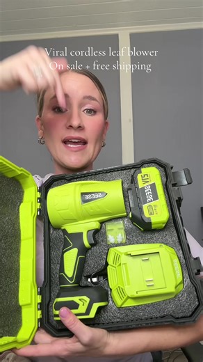 Oral cordless leaf blower is on sale with free shipping #cordlessleafblower #leafblower #yardwork #springcleaning #giftsforhim