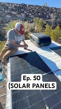 Rebuilding Our Vintage Camper - Episode 50 (Installing Solar panels) #camper #diy #rvrenovation