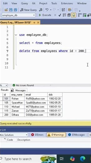SQL Delete #sql #delete #excel #coding #exceltips #exceltricks #microsoft