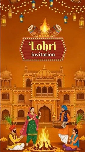 "First Lohri Invitation 2026 | Baby Boy & Girl Punjabi Celebration | Traditional Festival Video"