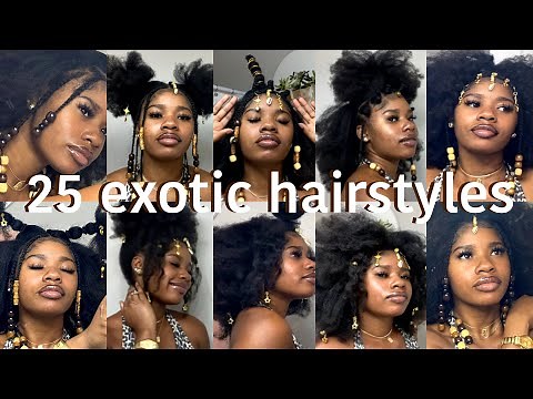 25 Exotic Afro Hairstyles… be different queen 🫶🏽