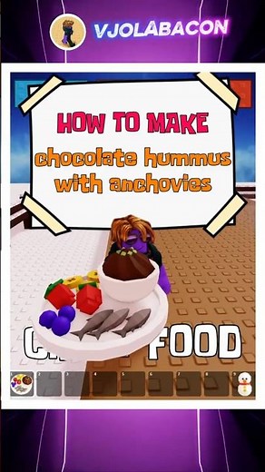 💡How to Make CHOCOLATE HUMMUS with ANCHOVIES Craft Food Roblox #shorts #craftfood