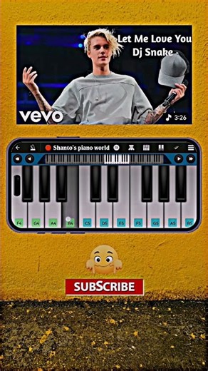 Let Me Love You – DJ Snake | Mobile Piano Cover | #shorts