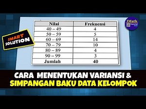 How to Determine the Variance and Standard Deviation of Group Data (Frequency Distribution Table)