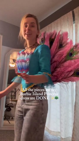 I Can’t Wait To Show You The Barbie Island Princess Dress All Together! 🌊🦚💖 All Made By Me ✨