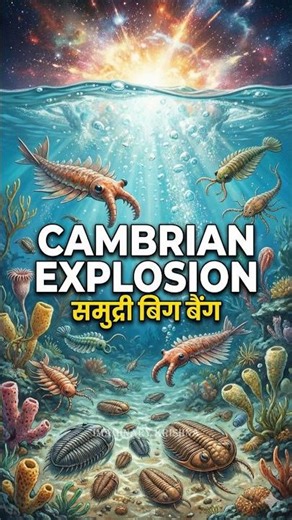 Cambrian Explosion : जब अचानक पैदा हुए जानवर!🦈 🐊#shorts