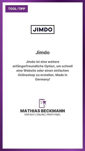 Jimdo: Website & Shop einfach bauen 🇩🇪