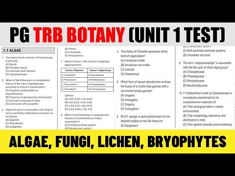 PG TRB Botany FREE Test Batch: Unit 1 Papers + Answer Key 🚀