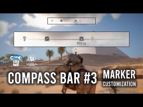 Unreal Engine 5 Compass Bar Tutorial #3 - Markers Customization and Additional Details