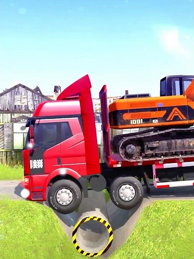 Spintires: MudRunner -SHACMAN DELONG X3000 Towing a Truck on a Snowy Road Ep154