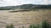 Intertidal zone between low and high tide, time lapse video with...