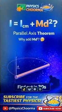Parallel Axis Theorem 🔥 Why Md² Add Hota Hai? | NEET Physics #shorts