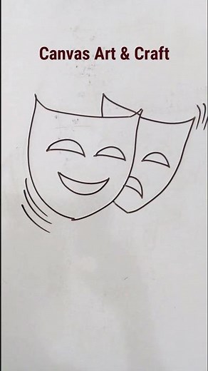 #Shorts//Easy Mask drawing/How to draw Mask/Mask Drawing/Easy face Mask drawing/Mask drawing Simple