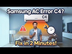 Samsung Inverter AC C4 Error Code Fix in 2 Minutes!