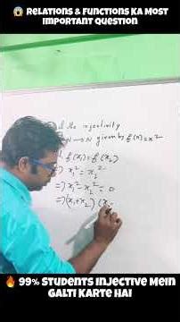 Injective Function Important Question 🔥 | Relations & Functions Class 12 Maths | #short