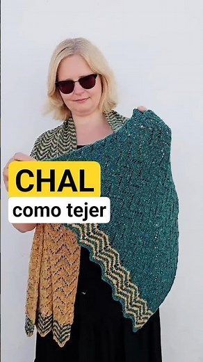 ¿Quieres tejer un Chal a dos agujas perfecto para mantenerte calentita y con estilo?