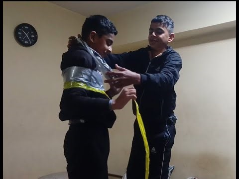 Tape 📼 escape challenge with duct tape 🤪