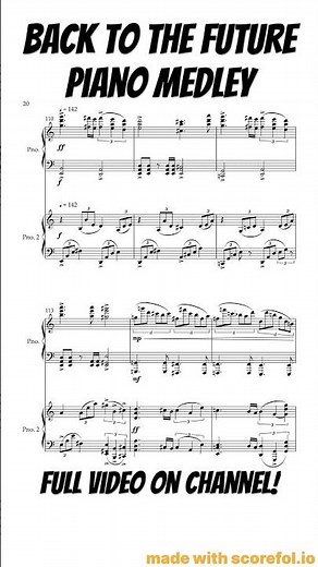 Back to the Future Piano Duet | #music #composing #piano #pianoarrangement #piano #pianocover