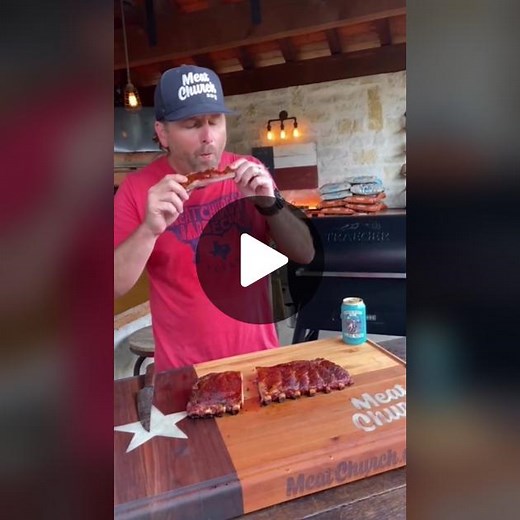 Texas Sugar Dry Rub Ribs! Simply seasoned with our new sweat heat Texas Sugar rub & smoked for 5 hours. Full recipe, video & rub at meatchurch.com. #MeatChurch #BBQTikTok #Ribs #TexasSugar #BBQ #FYP