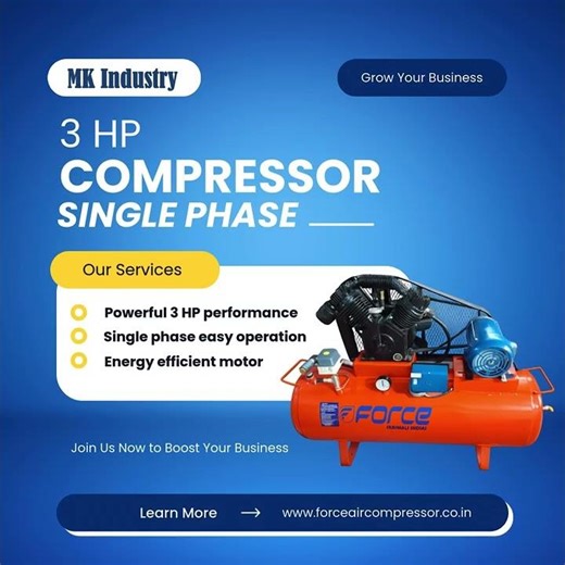 3 HP Single Phase Air Compressor 1