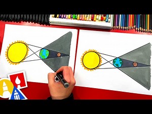 How To Draw A Lunar Eclipse Diagram: Step-by-Step Drawing Guide for Kids - Videos For Kids